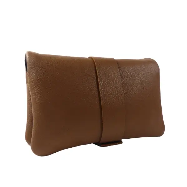 Blague à Tabac à Rouler 'Taruk' – Pochette En Cuir Véritable Avec Fermeture Magnétique Incl. GIZEH BLACK® FINE 100 – Double Compartiment à Feuilles