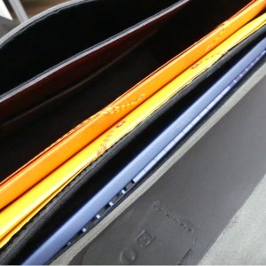 Cartable Homme cuir lisse gris foncé - Modèle Le 3 pièces - Emmanuelle Olivier Maroquinerie