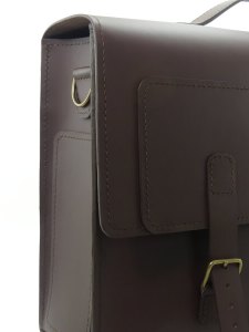 Cartable Homme cuir lisse marron foncé - Modèle Le 3 pièces - Emmanuelle Olivier Maroquinerie