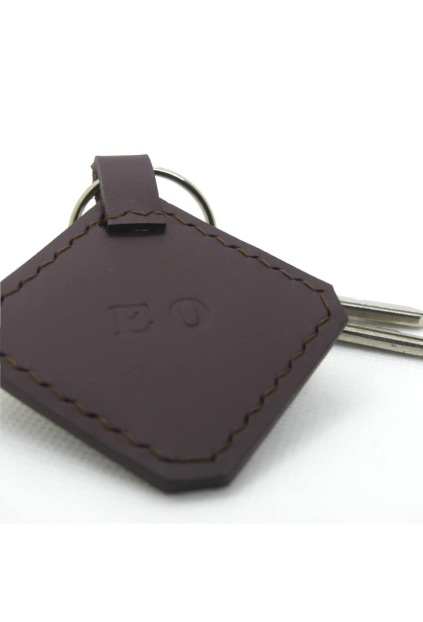 Porte-Clés En Cuir Véritable Gusti 'Rook' - Marron, Pratique Avec Poche Monnaie, Style Vintage
