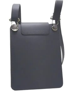 Pochette pour téléphone portable en cuir noir - Emmanuelle Olivier Maroquinerie