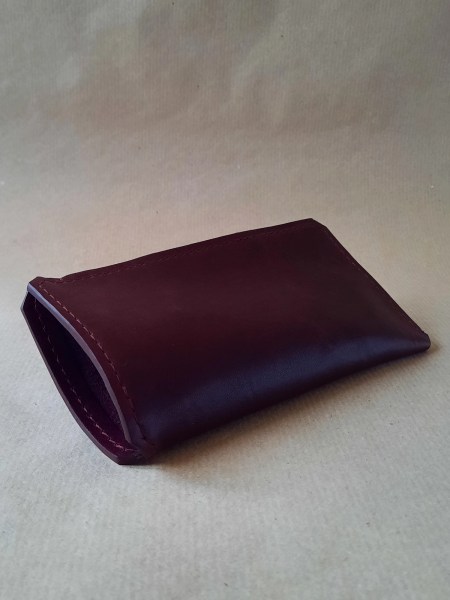 Etui à lunettes en cuir basane souple rouge - Emmanuelle Olivier Maroquinerie